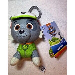 Spin Master Paw Patrol Rocky Plush Keychain Gray Green 20147376 6070238